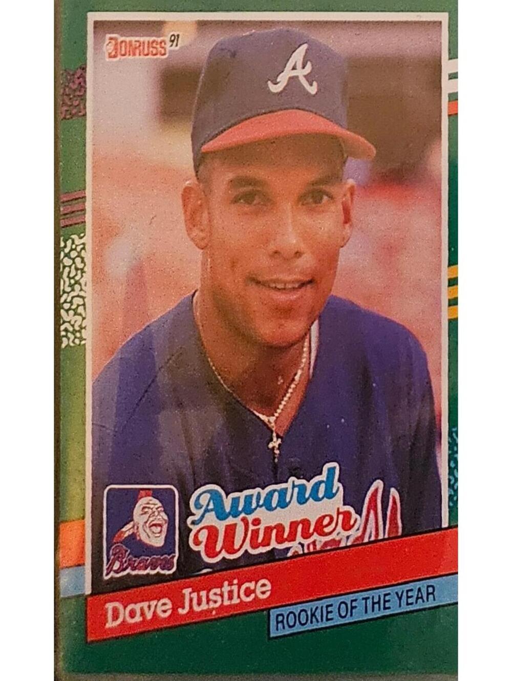 1991 Donruss Baseball Dave Justice Atlanta Braves #683 ROY